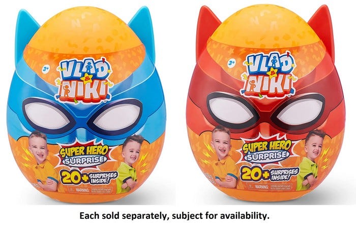 ZURU VLAD AND NIKI RED SUPERHERO SURPRISE EGG