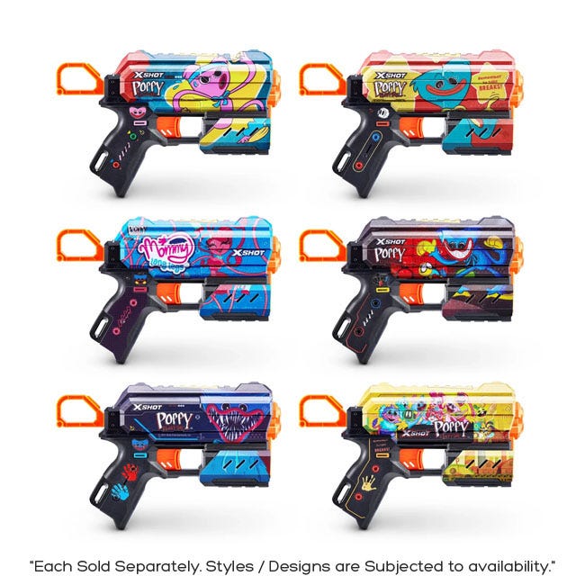 X-SHOT BLASTER POPPY PLAYTIME SKIN-8 DARTS