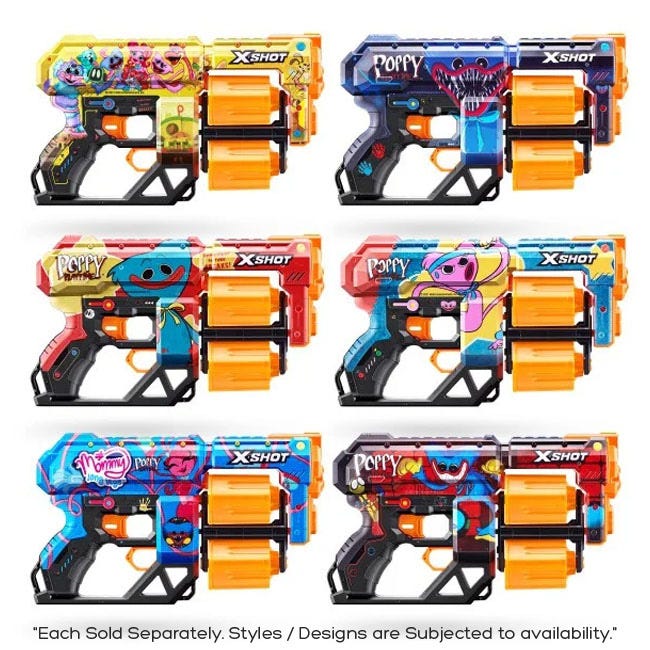 X-SHOT SKINS S1 DREAD POPPY PLAYTIME-12 DARTS