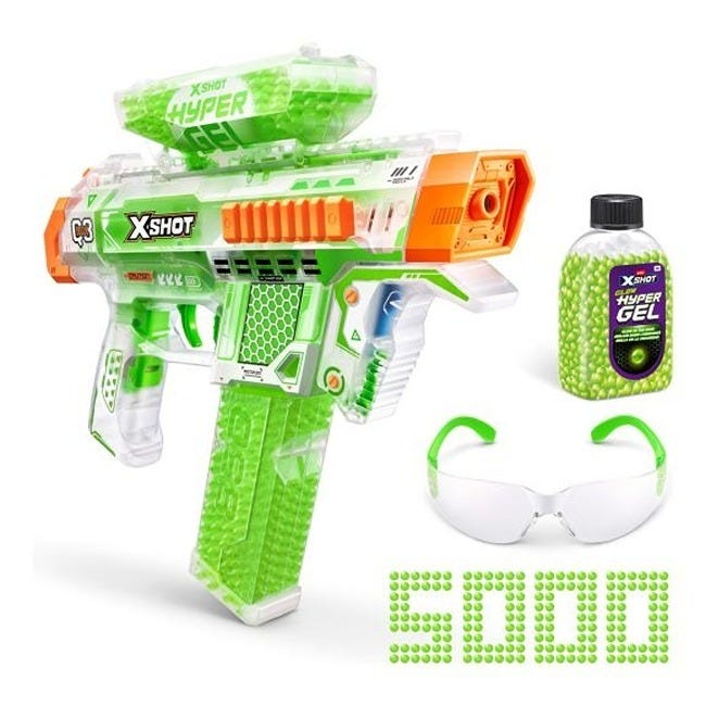 ZURU X-SHOT HYPER GEL GLOW IN THE DARK GEL BLASTER WITH 5000