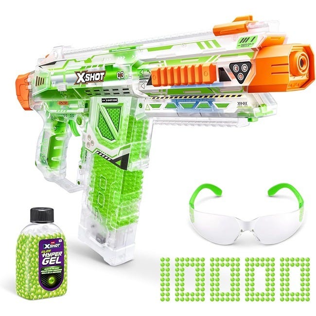 X-SHOT HYPER GEL GLOW IN THE DARK GEL BLASTER WITH 10000 GEL