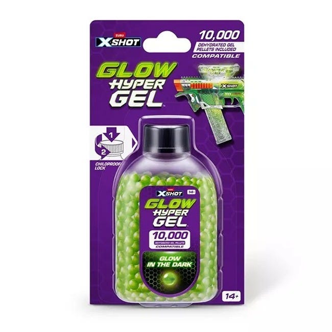 X-SHOT HYPER GEL GLOW IN THE DARK GELLET REFILL -15000 PCS