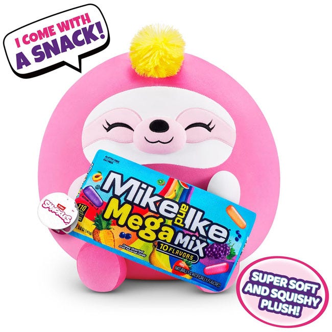 ZURU SNACKLES MIKE AND IKE SLOTH 14-INCH PLUSH WAVE 2