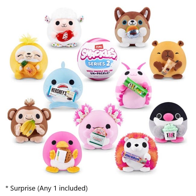 ZURU SNACKLES SERIES 2 MYSTERY MINI PLUSH CAPSULE GRAVITY