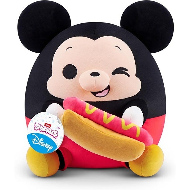 ZURU SNACKLES 14-INCH DISNEY MICKEY N HOTDOG CAKE PLUSH