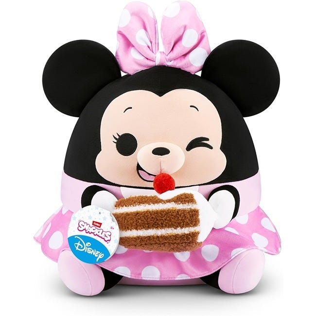 ZURU SNACKLES 14-INCH DISNEY MINNIE N CHOCOLATE CAKE PLUSH