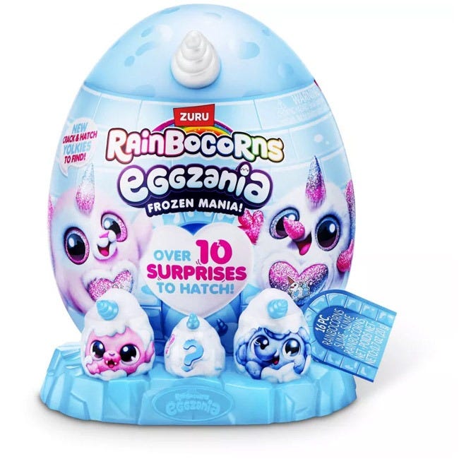 RAINBOCORNS SERIES 1 EGGZANIA FROZEN MANIA SURPRISE PLUSH