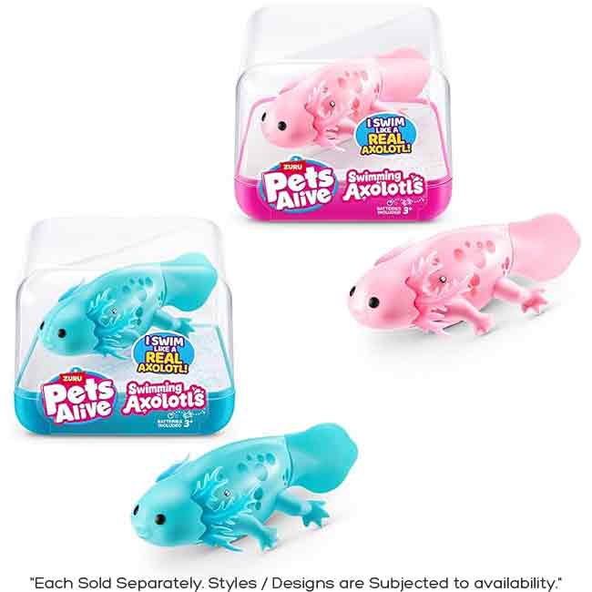 ZURU PETS ALIVE SWIMMING AXOLOTL ASSORTED