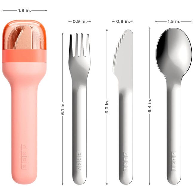 ZOKU POCKET UTENSIL SET PEACH
