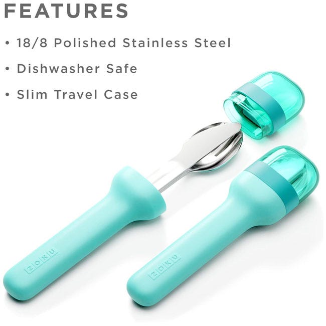 ZOKU POCKET UTENSIL SET TEAL
