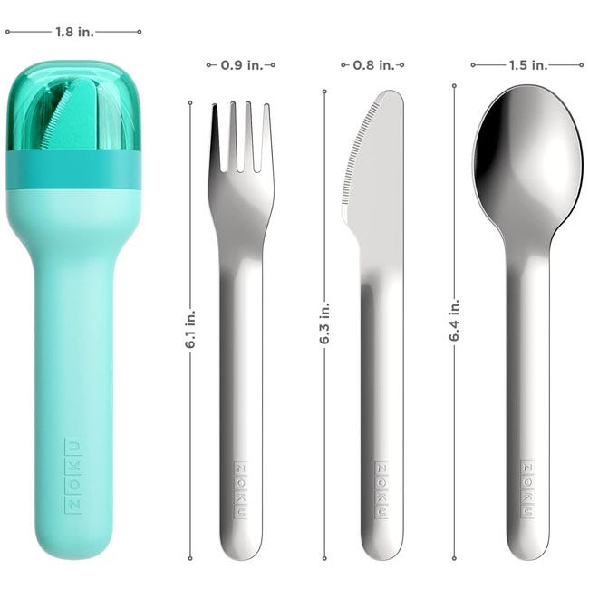 ZOKU POCKET UTENSIL SET TEAL